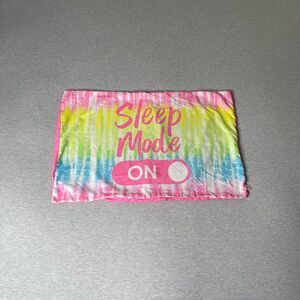 Justice Pink Tie-Dye Sleep Mode On Graphic Standard Pillowcase
